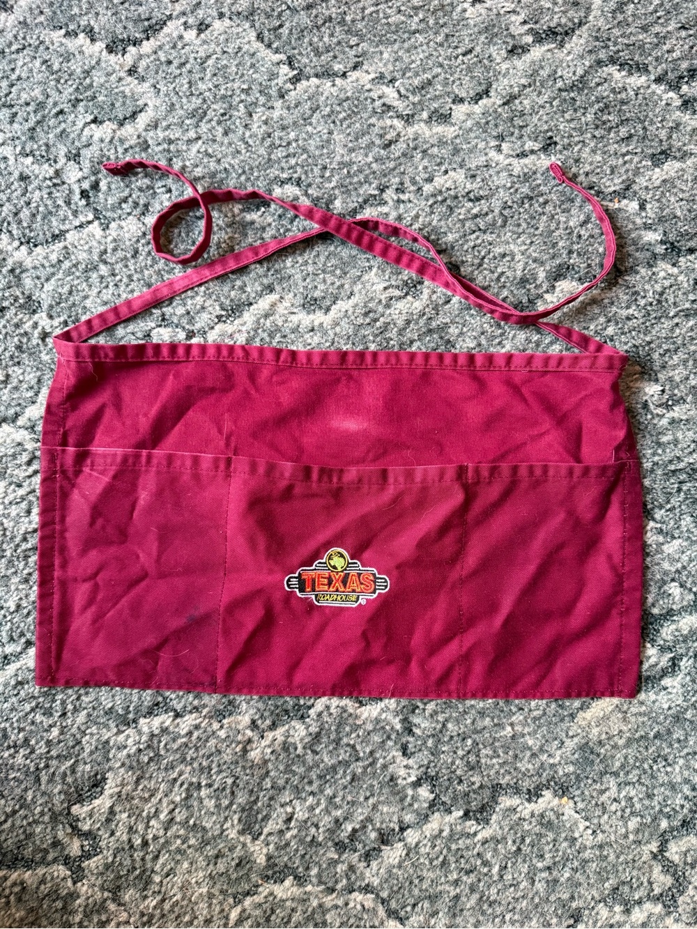 Texas Roadhouse Burgundy Server Waist Apron